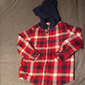 Children’s place flannel hooded button down